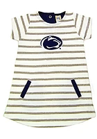 Penn State Nittany Lions Toddler Girls Ivory French Terry Short Sleeve Dress