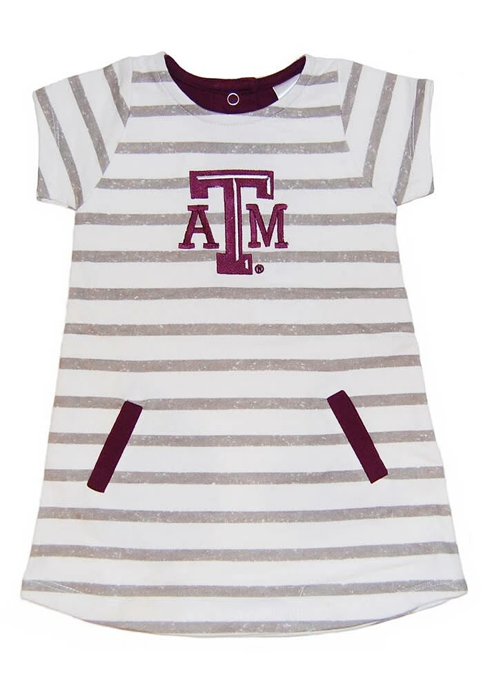 Texas A&M Aggies Toddler Girls Red French Terry Short Sleeve Dress