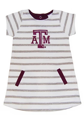 Texas A&M Aggies Toddler Girls Red French Terry Short Sleeve Dress