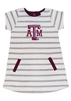 Texas A&M Aggies Toddler Girls Red French Terry Short Sleeve Dress