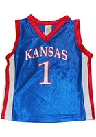 Kansas Jayhawks Toddler Blue Dazzle Basketball Jersey