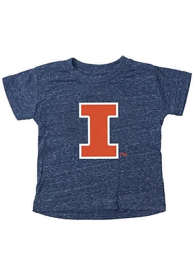 Illinois Fighting Illini Toddler Navy Blue Primary Logo Short Sleeve T-Shirt