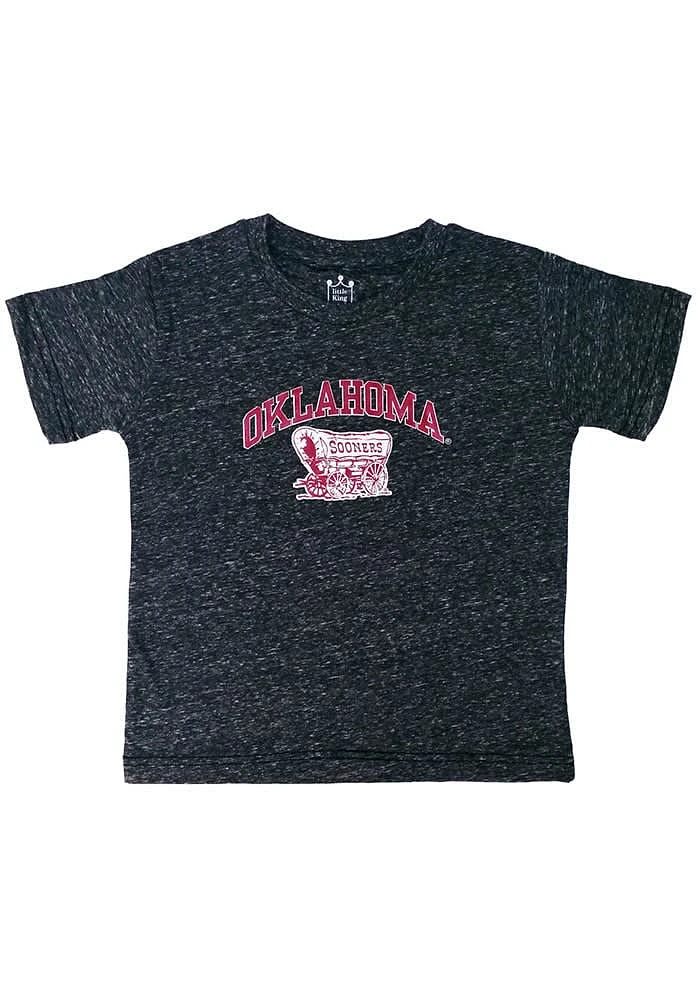 Oklahoma Sooners Youth Black Knobby Arch Mascot Short Sleeve Fashion T-Shirt