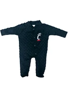 Cincinnati Bearcats Baby Black Cuddle Bubble Loungewear One Piece Pajamas