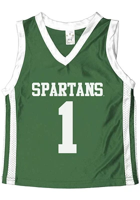 Michigan State Spartans Youth Game Day Green Basketball Jersey