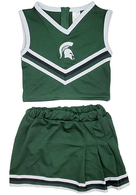 Michigan State Spartans Girls Green Tackle Twill Cheer Set