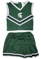 Michigan State Spartans Girls Green Tackle Twill Cheer Set