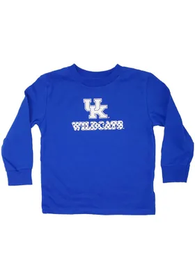 Kentucky Wildcats Toddler Girls Blue Polka Dot Long Sleeve T Shirt