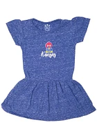 Kansas Jayhawks Toddler Girls Blue Primary Logo Short Sleeve Dress