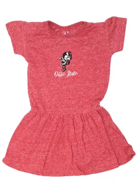 Ohio State Buckeyes Toddler Girls Red Primary Logo Short Sleeve Dresses