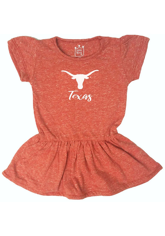 Texas Longhorns Toddler Girls Burnt Orange Primary Logo Short Sleeve Dress