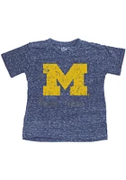Michigan Wolverines Toddler Blue Primary Logo Short Sleeve T-Shirt