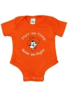Oklahoma State Cowboys Baby Orange Start Em Young Short Sleeve One Piece