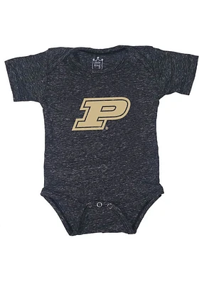Purdue Boilermakers Baby Black Primary Logo Graphic Short Sleeve One Piece