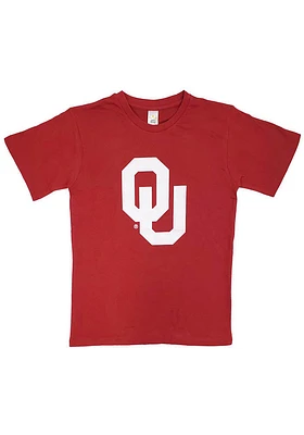 Oklahoma Sooners Youth Cardinal Primary Logo Short Sleeve T-Shirt