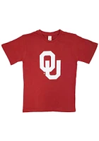 Oklahoma Sooners Youth Cardinal Primary Logo Short Sleeve T-Shirt
