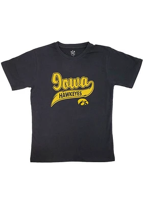 Iowa Hawkeyes Youth Black Mascot Short Sleeve T-Shirt