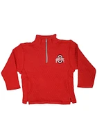 Ohio State Buckeyes Youth Red Quilted Long Sleeve Quarter Zip Shirt