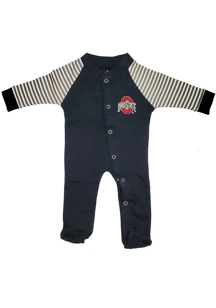 Ohio State Buckeyes Baby Red Logo Design Loungewear One Piece Pajamas