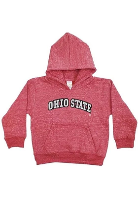 Ohio State Buckeyes Youth Red Knobby Arch Long Sleeve Hoodie