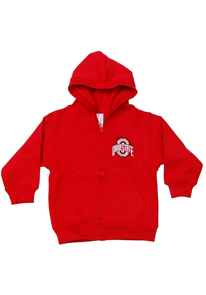 Ohio State Buckeyes Baby Primary Designed Long Sleeve Full Zip Sweatshirt - Red