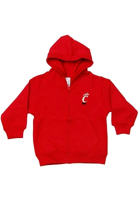 Cincinnati Bearcats Baby Primary Long Sleeve Full Zip Sweatshirt - Red