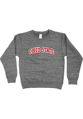 Ohio State Buckeyes Youth Black Knobby Arch Long Sleeve Crew Sweatshirt