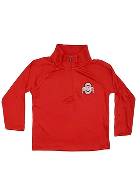 Ohio State Buckeyes Toddler Red Primary Logo Long Sleeve 1/4 Zip