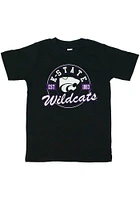 K-State Wildcats Youth Black Crest Short Sleeve T-Shirt