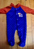 Kansas Jayhawks Baby Blue Two Tone Cuddle Bubble Loungewear One Piece Pajamas