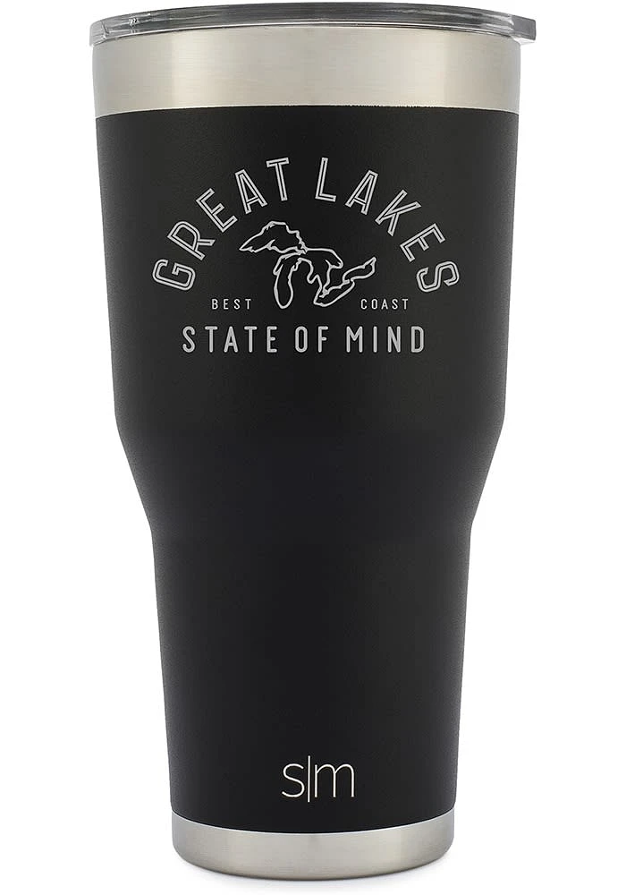 Great Lakes 30 oz Laser Engraved Stainless Steel Tumbler - Black