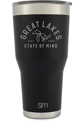 Great Lakes 30 oz Laser Engraved Stainless Steel Tumbler - Black