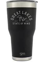 Great Lakes 30 oz Laser Engraved Stainless Steel Tumbler - Black