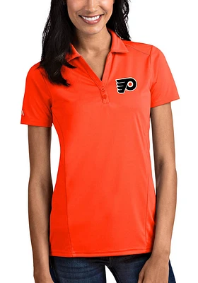 Antigua Philadelphia Flyers Womens Tribute Short Sleeve Polo Shirt