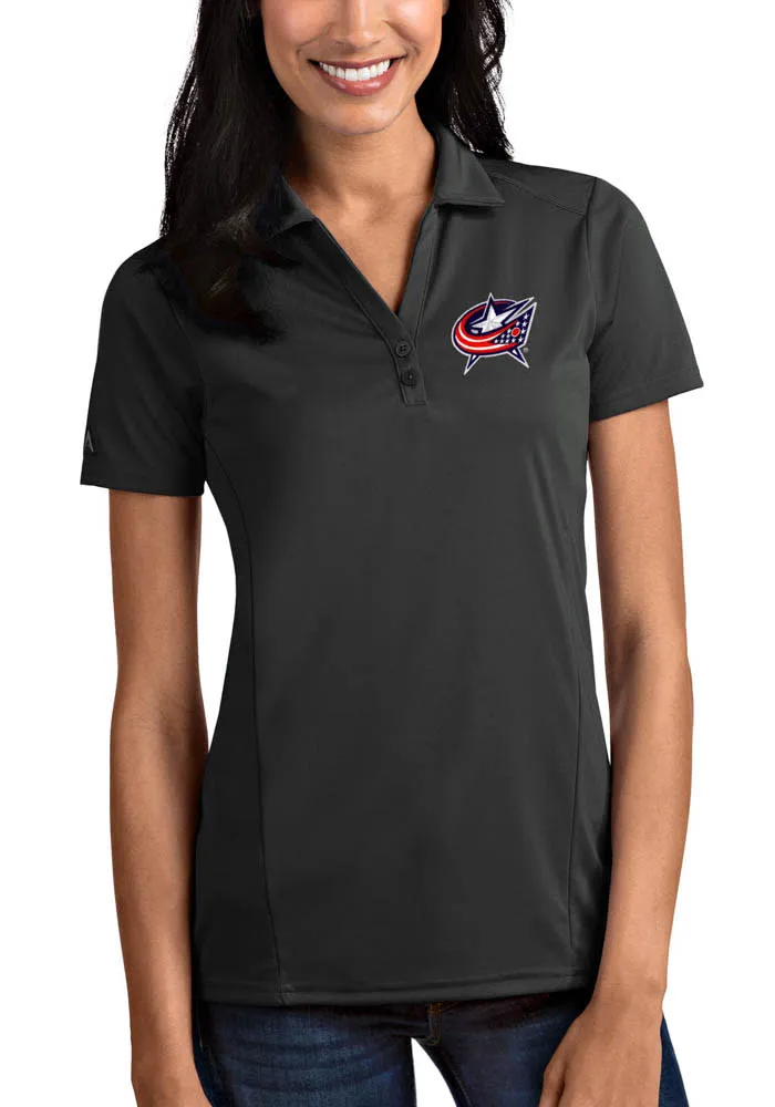 Antigua Columbus Blue Jackets Womens Tribute Short Sleeve Polo Shirt