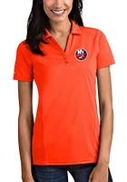 Antigua New York Islanders Womens Tribute Short Sleeve Polo Shirt