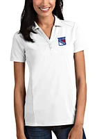 Antigua New York Rangers Womens Tribute Short Sleeve Polo Shirt