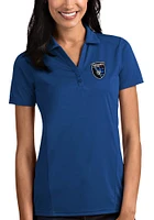 Antigua San Jose Earthquakes Womens Tribute Short Sleeve Polo Shirt