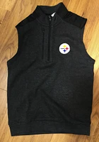Antigua Pittsburgh Steelers Mens Black Challenger Vest Sweater