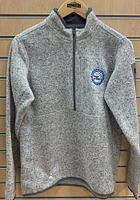 Antigua Philadelphia 76ers Womens Grey Fortune Style Qtr Zip