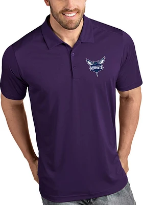 Antigua Charlotte Hornets Mens Tribute Short Sleeve Polo