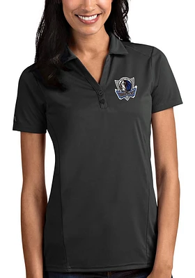 Antigua Dallas Mavericks Womens Tribute Short Sleeve Polo Shirt