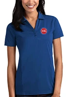 Antigua Detroit Pistons Womens Tribute Short Sleeve Polo Shirt