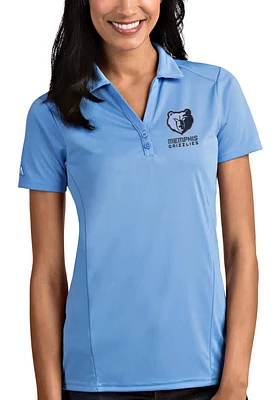 Antigua Memphis Grizzlies Womens Tribute Short Sleeve Polo Shirt