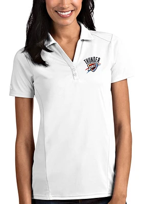 Antigua Oklahoma City Thunder Womens Tribute Short Sleeve Polo Shirt