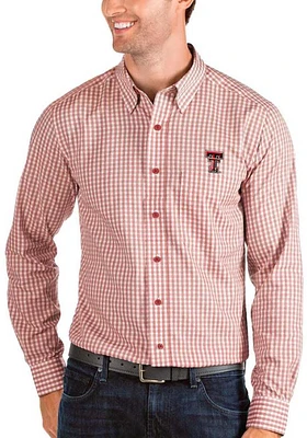 Antigua Texas Tech Red Raiders Mens Structure Long Sleeve Dress Shirt