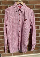 Antigua Miami RedHawks Mens Red Structure Long Sleeve Dress Shirt