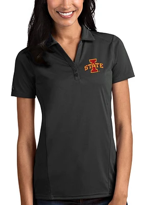 Antigua Iowa State Cyclones Womens Tribute Short Sleeve Polo Shirt