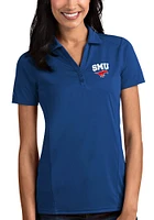 Antigua SMU Mustangs Womens Tribute Short Sleeve Polo Shirt