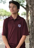 Antigua Texas A&M Aggies Mens Maroon Tribute Short Sleeve Polo